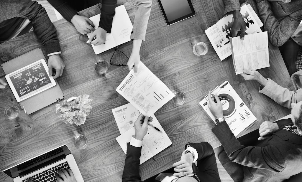 Group of Multiethnic Busy People Working in an Office